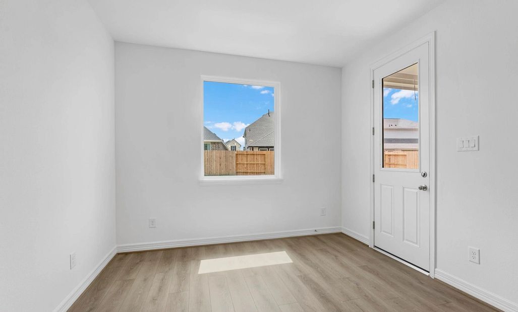 Cafe space. Sample product photo. Actual exterior and interior selections may vary by homesite.