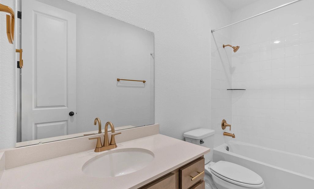 Secondary bathroom. Sample product photo. Actual exterior and interior selections may vary by