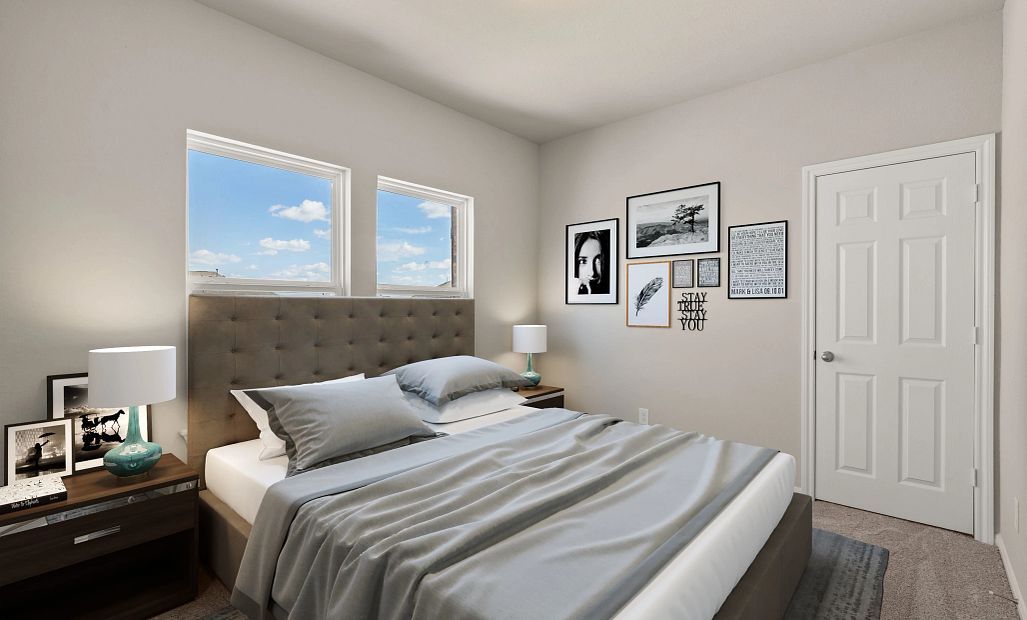 Secondary bedroom. Sample product photo. Actual exterior and interior selections may vary by