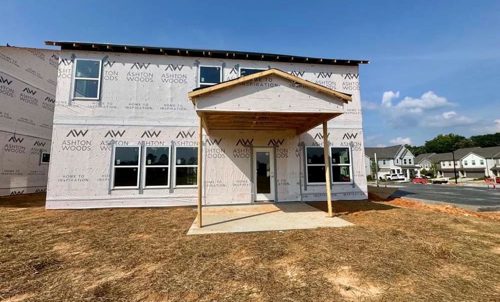 Rear Exterior with Covered Patio Construction Progress