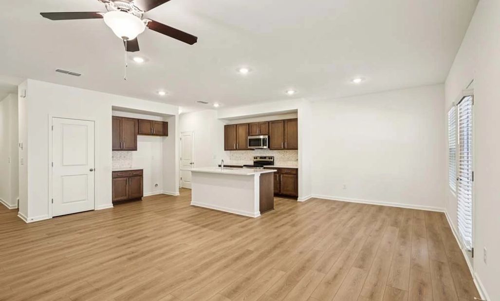 Sample Photo: Family Room & Kitchen