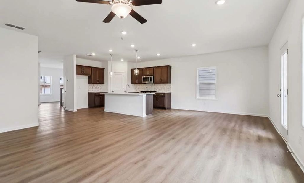 Sample Photo: Family Room & Kitchen