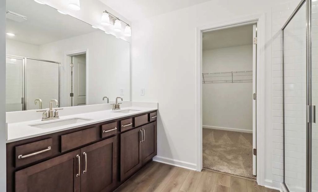 Sample Photo: Primary Bathroom featuring Roosevelt Collection Finishes