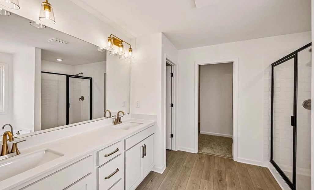 Sample Photo: Primary Bathroom Featuring Serene Collection Finishes