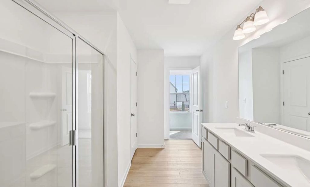 Representative Photo: Primary Bathroom featuring Serene Collection Finishes