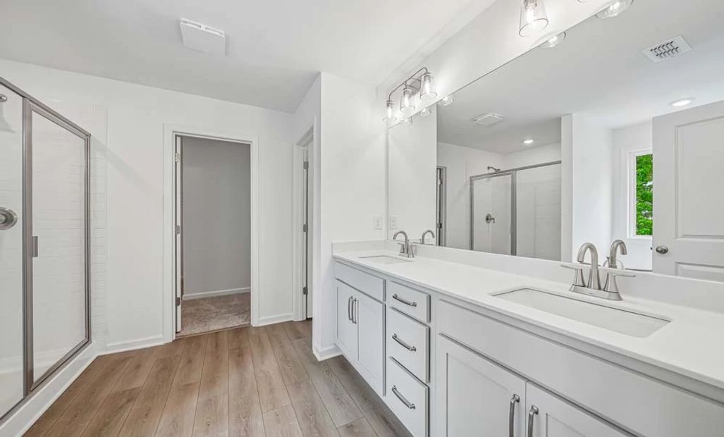 Representative Photo: Primary Bathroom featuring Milan Collection Finishes