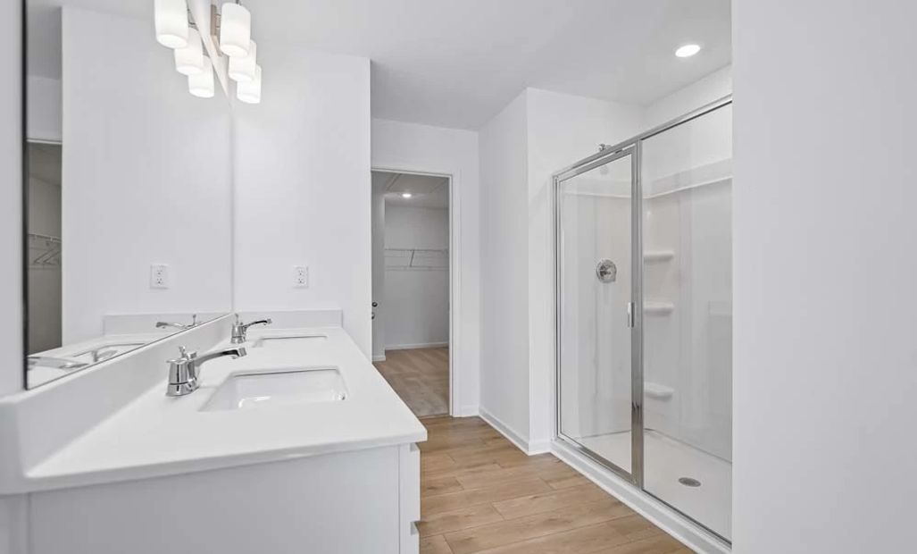 Representative Photo: Primary Bathroom featuring Serene Collection Finishes