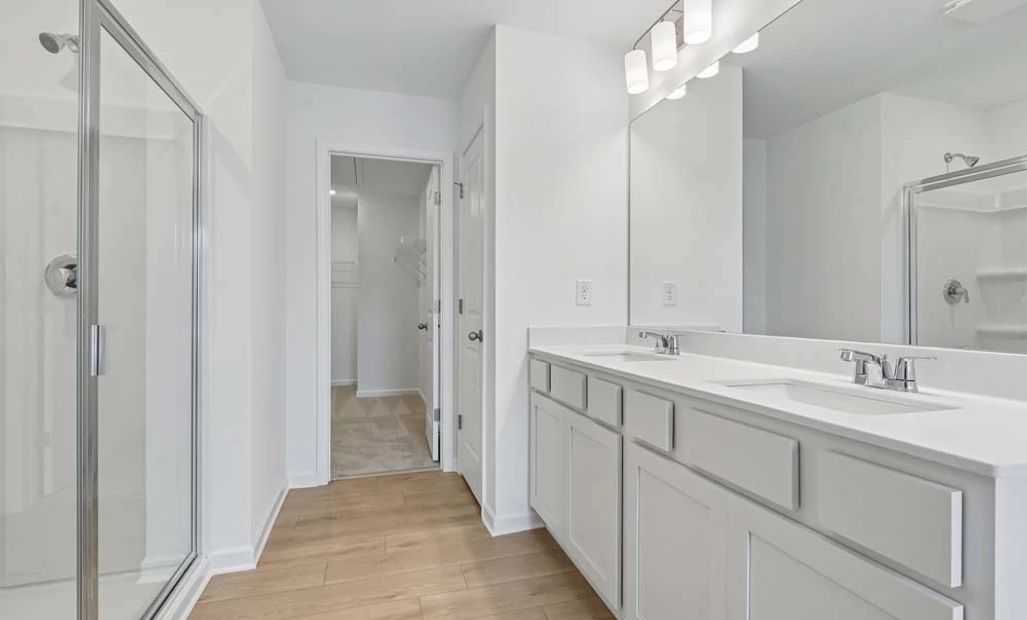 Representative Photo: Primary Bathroom featuring Serene Collection Finishes