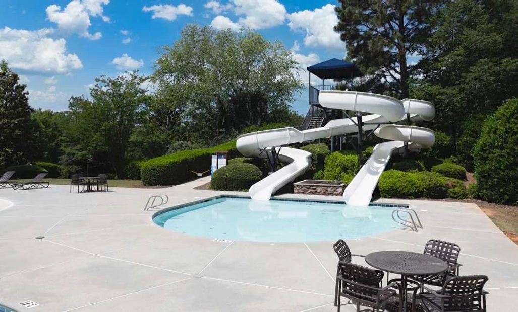 Enjoy Sliding Down the Water Slides!