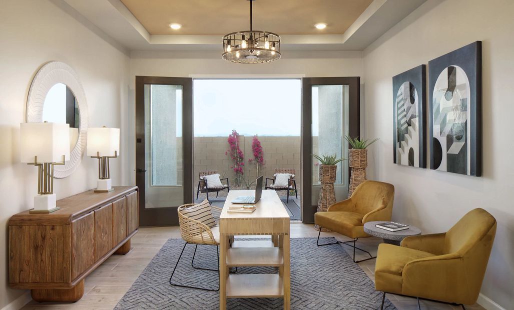 Office/Den Space with side patio