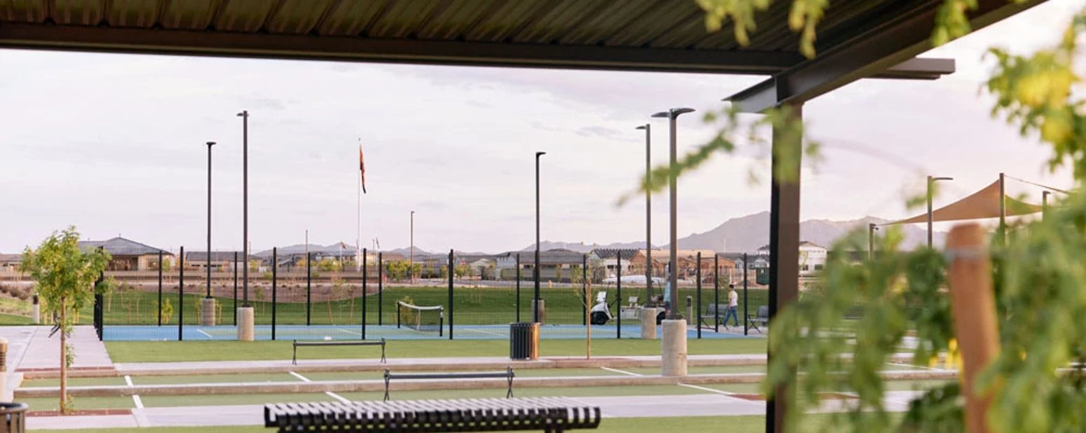 Community picnic areas, sport courts
