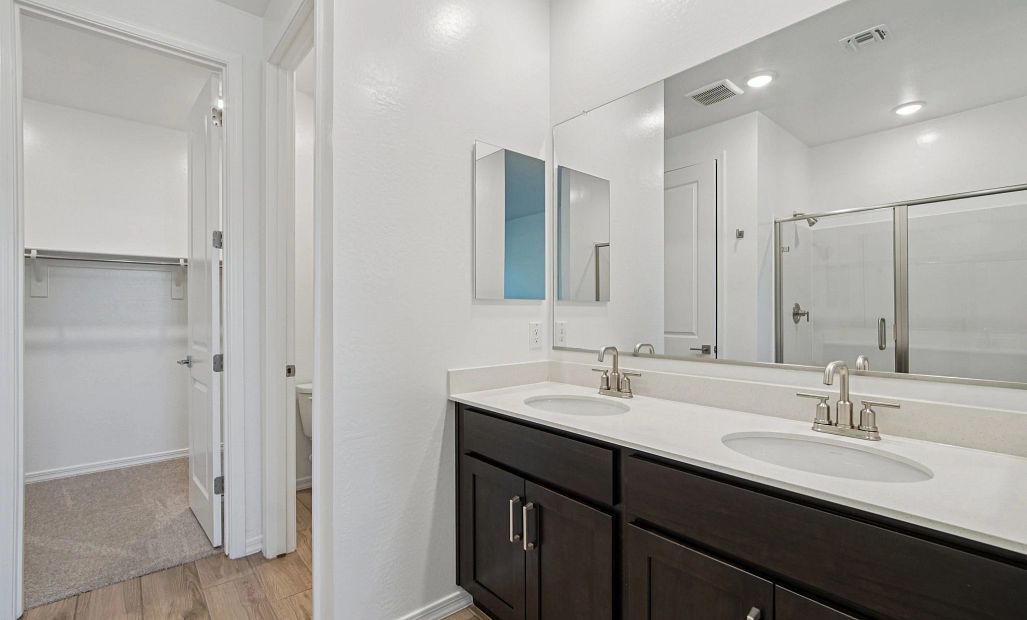 Primary bath. Not actual home, finishes may vary.