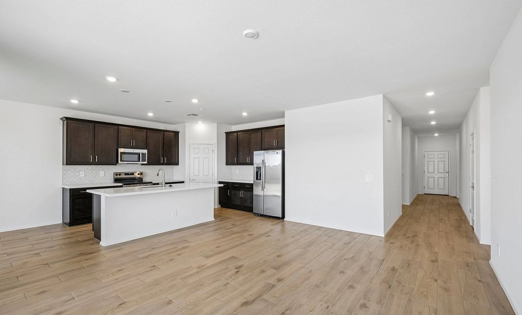 Great room and kitchen
