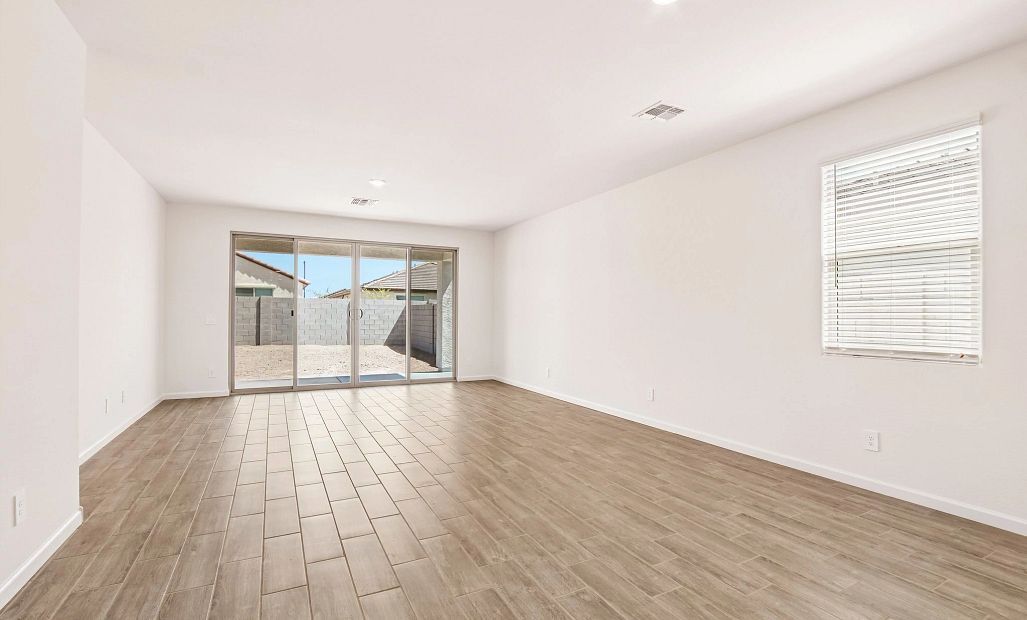 Great  room with upgraded 4 panel slider
