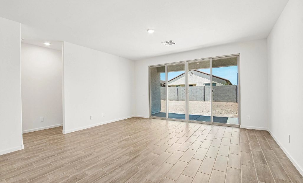 Great  room with upgraded 4 panel slider