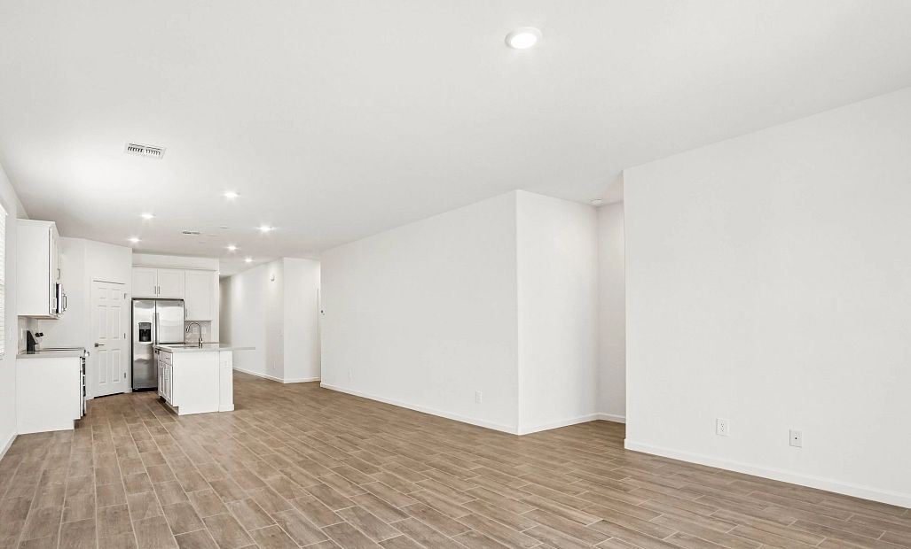 Great room and kitchen
