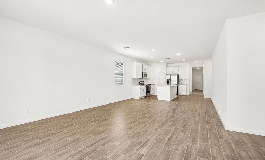 Great room and kitchen