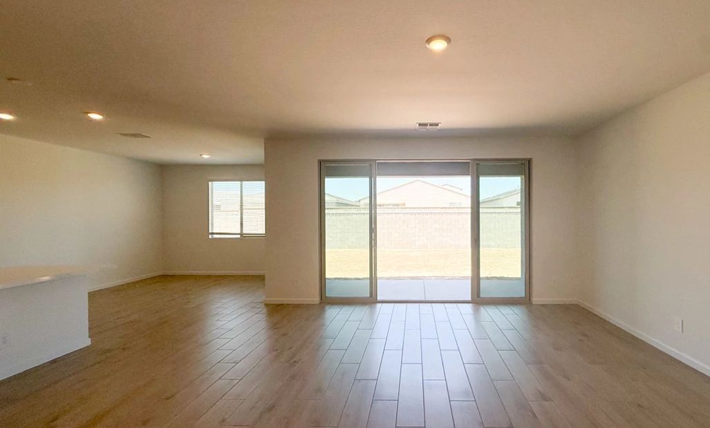 Great room with upgraded 4 panel slider