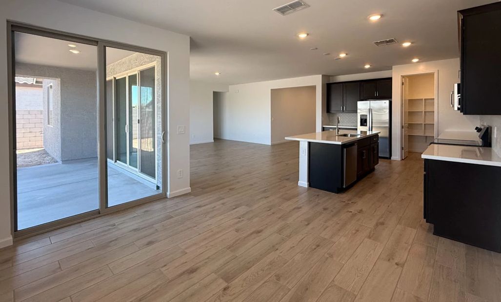 Dining into kitchen and great room
