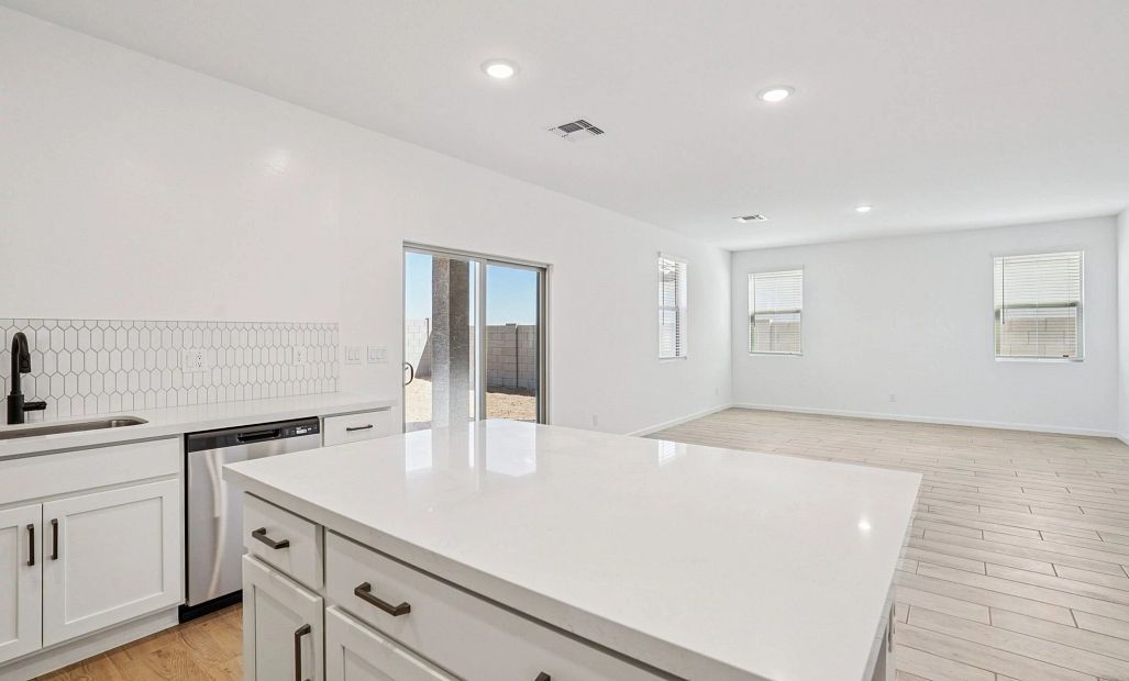 Kitchen and Great Room - Not actual home - Floorplan Demonstration only