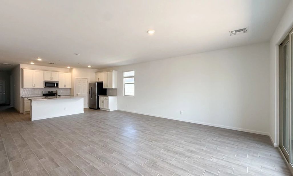 Great room and kitchen