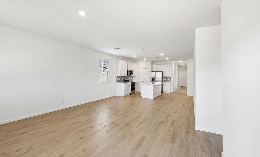Great room and kitchen