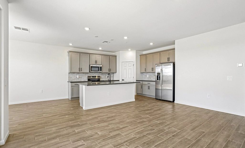 Great room and kitchen