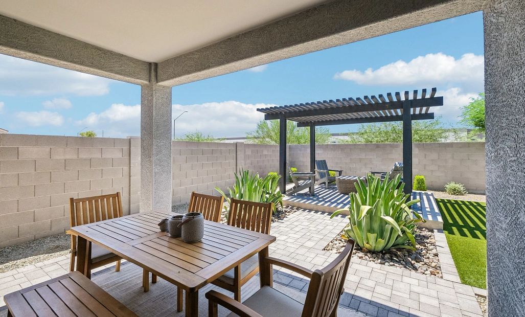 Covered patio to backyard