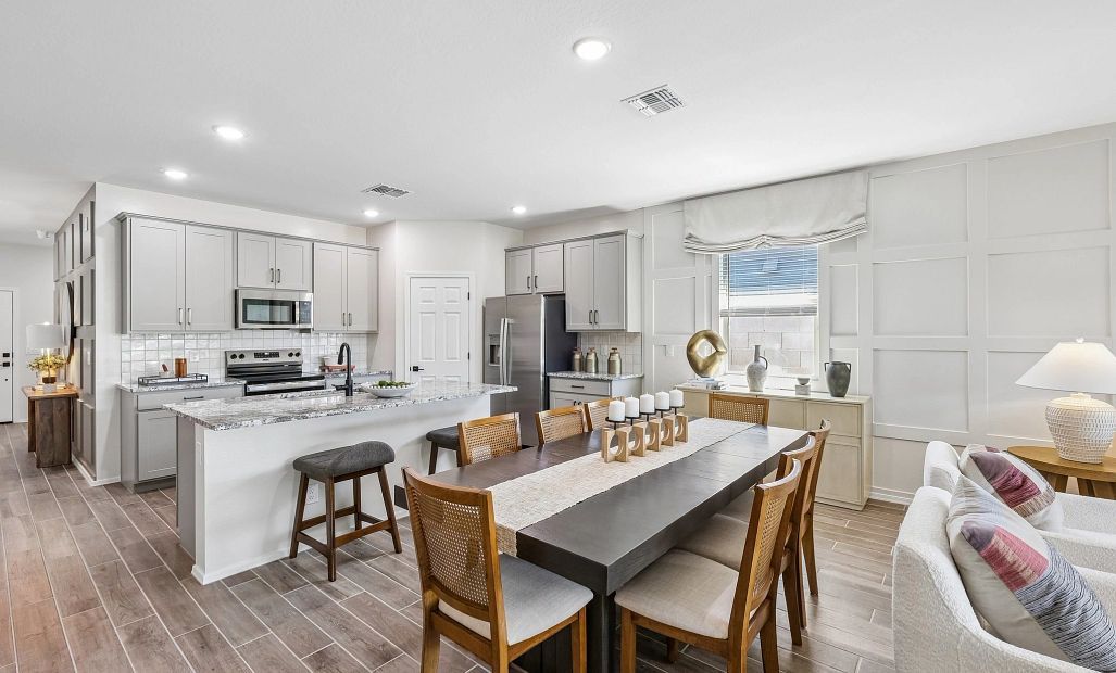 Dining and kitchen