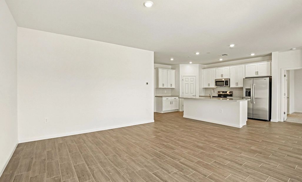 Great room and kitchen