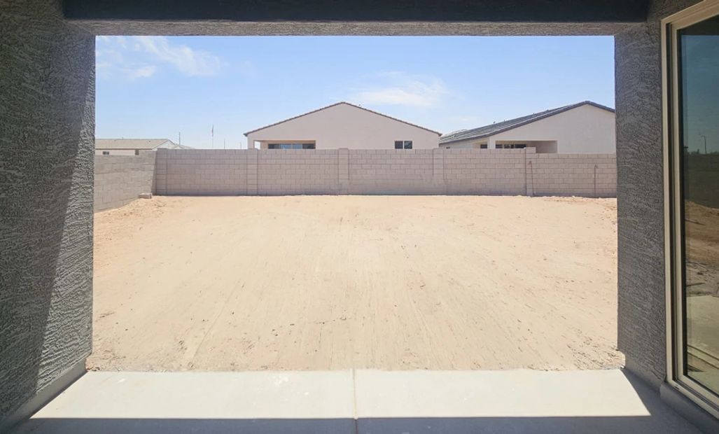 Covered patio to backyard