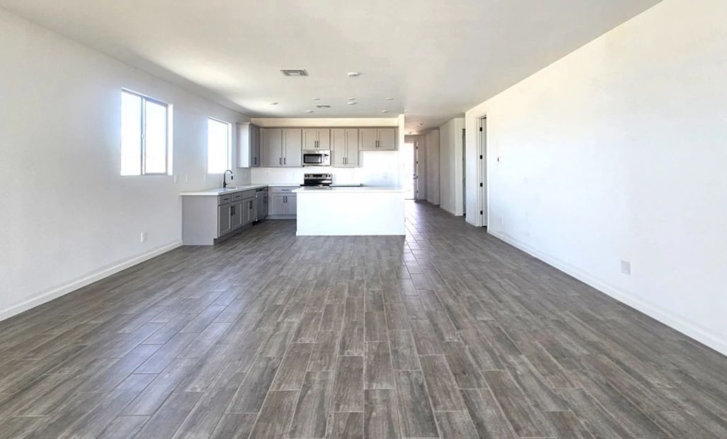 Great room and kitchen