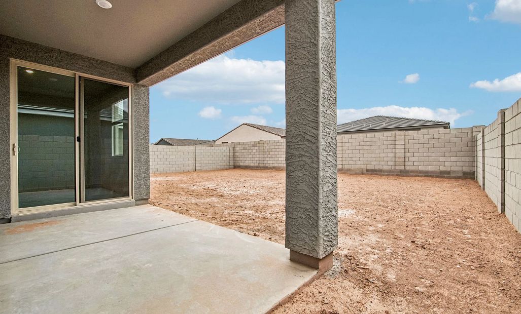 Covered patio to backyard