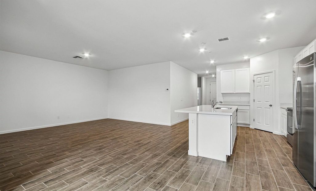 Great room and kitchen