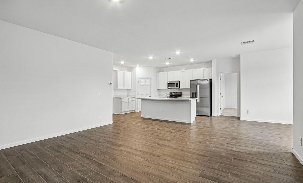 Great room and kitchen