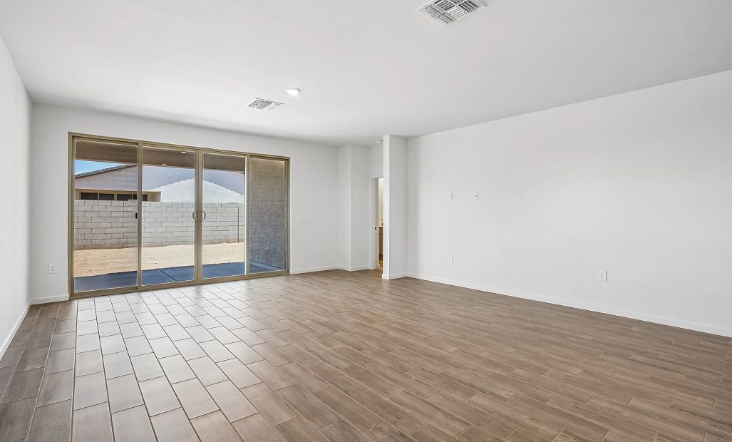Great room with upgraded 4 panel slider