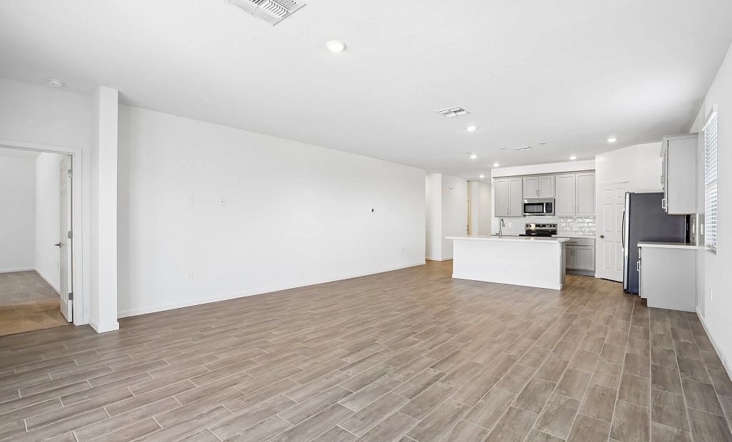 Great room and kitchen