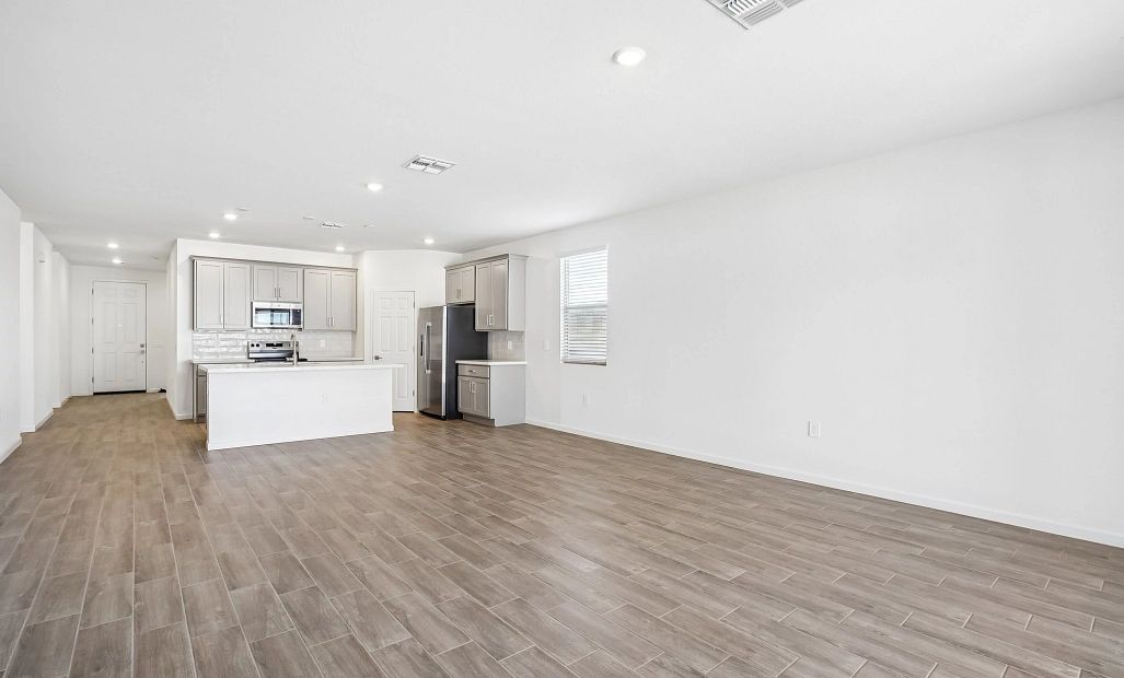 Great room and kitchen