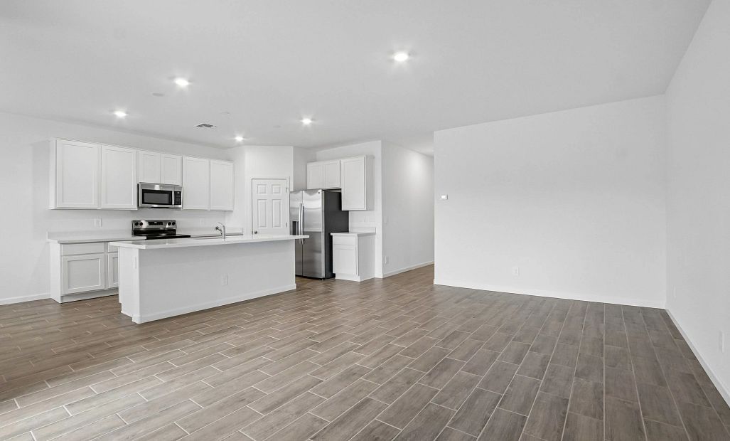 Great room and kitchen