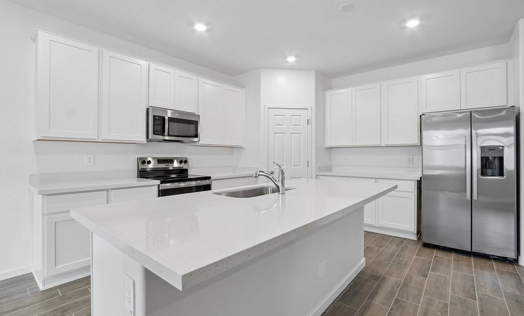 Kitchen featuring the Essentials finishes. Representative images and renderings are for illustrative