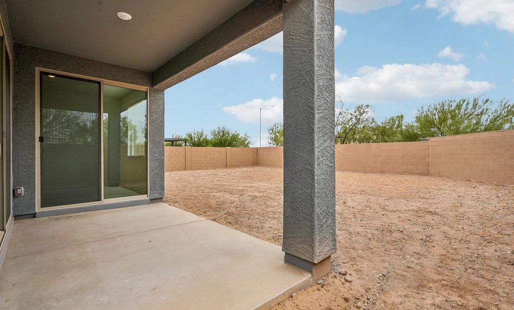 Covered patio to backyard
