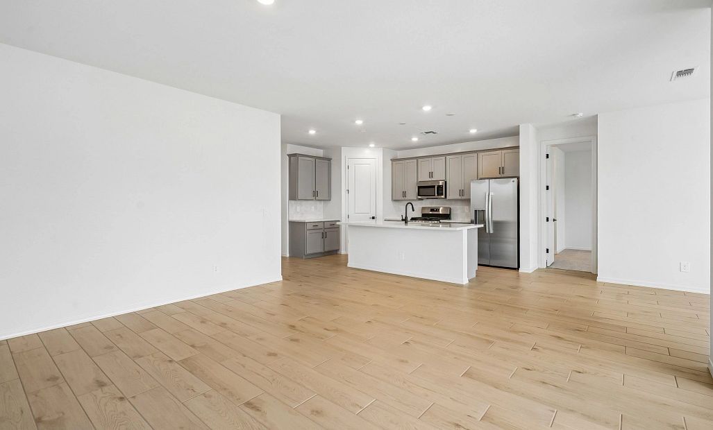 Great room and kitchen