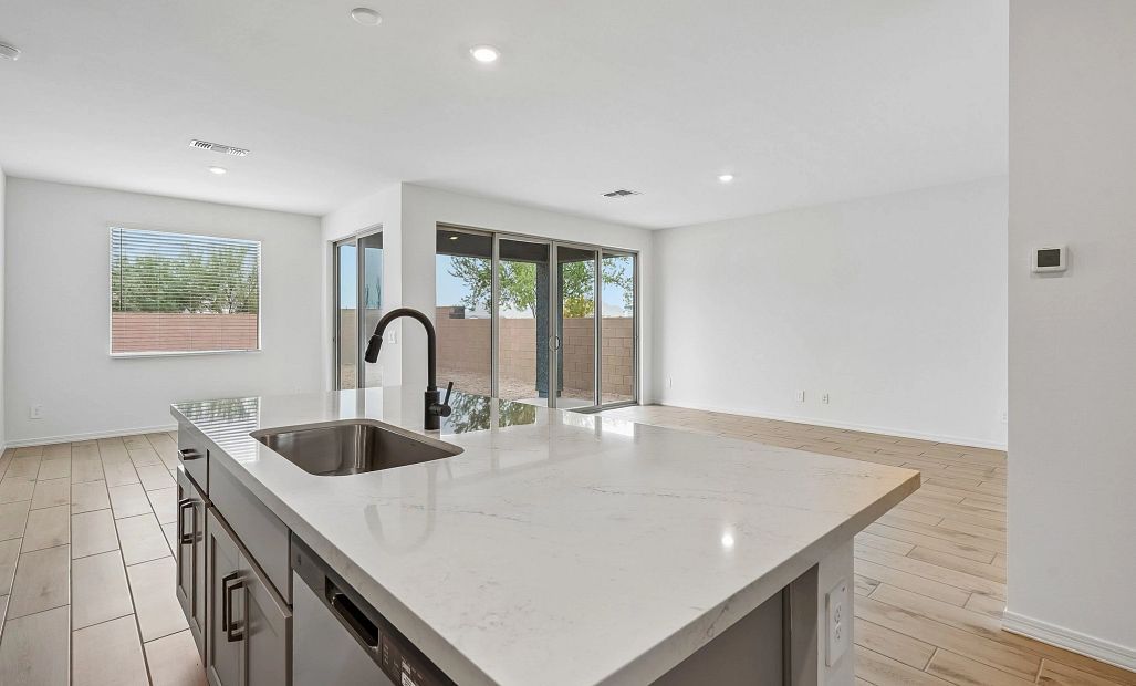 Kitchen into great room