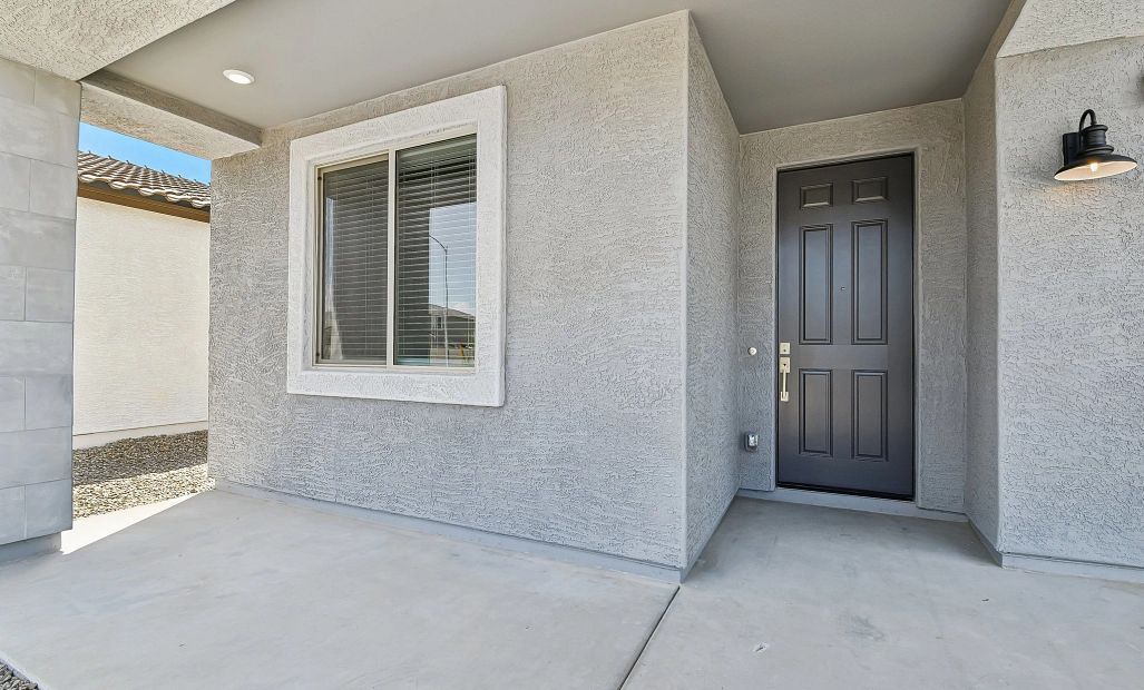 Covered front porch and entry