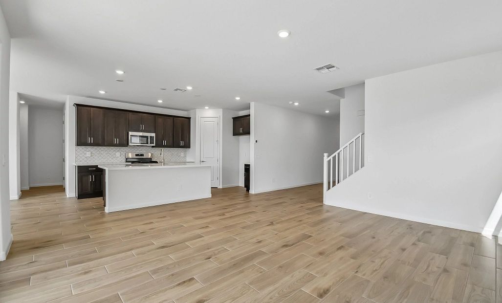 Great room and kitchen