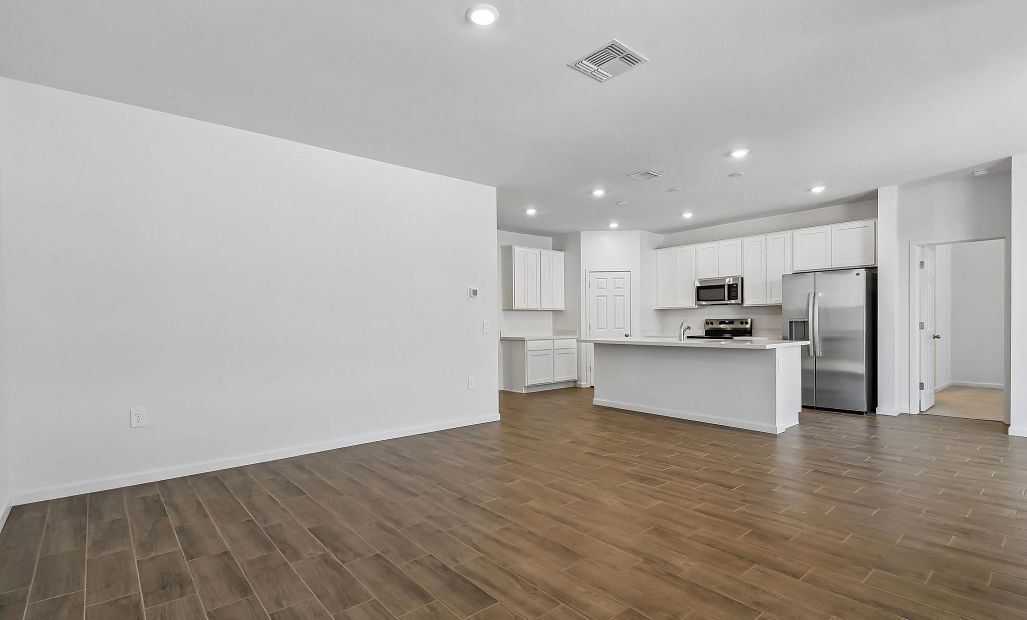 Great room and kitchen