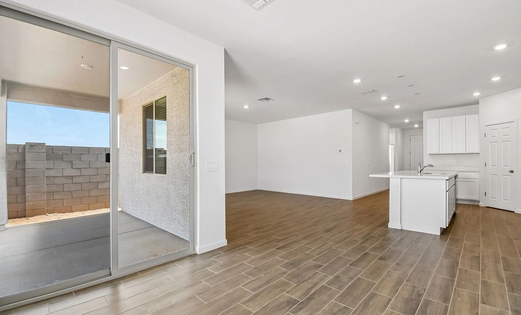 Dining into kitchen and great room
