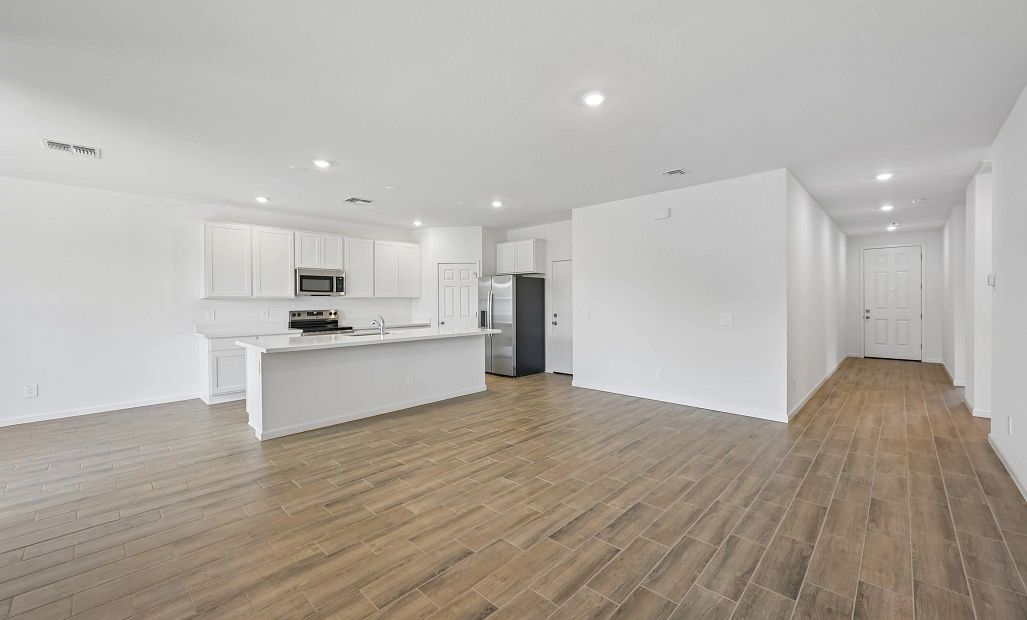 Great room and kitchen