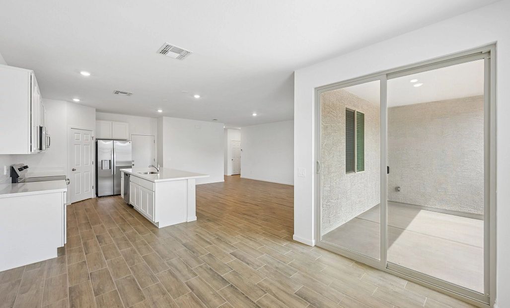 Dining into kitchen and great room
