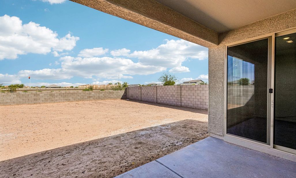 Covered patio to large backyard